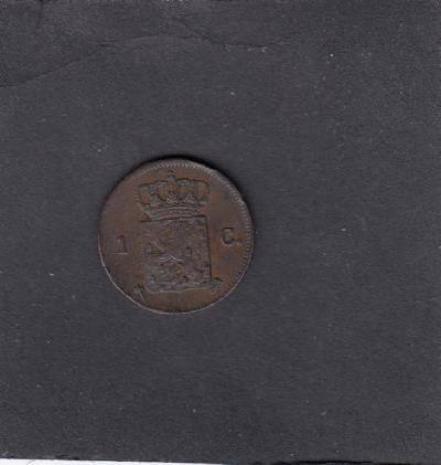 Beschrijving: 1 Cent WILLEM III  